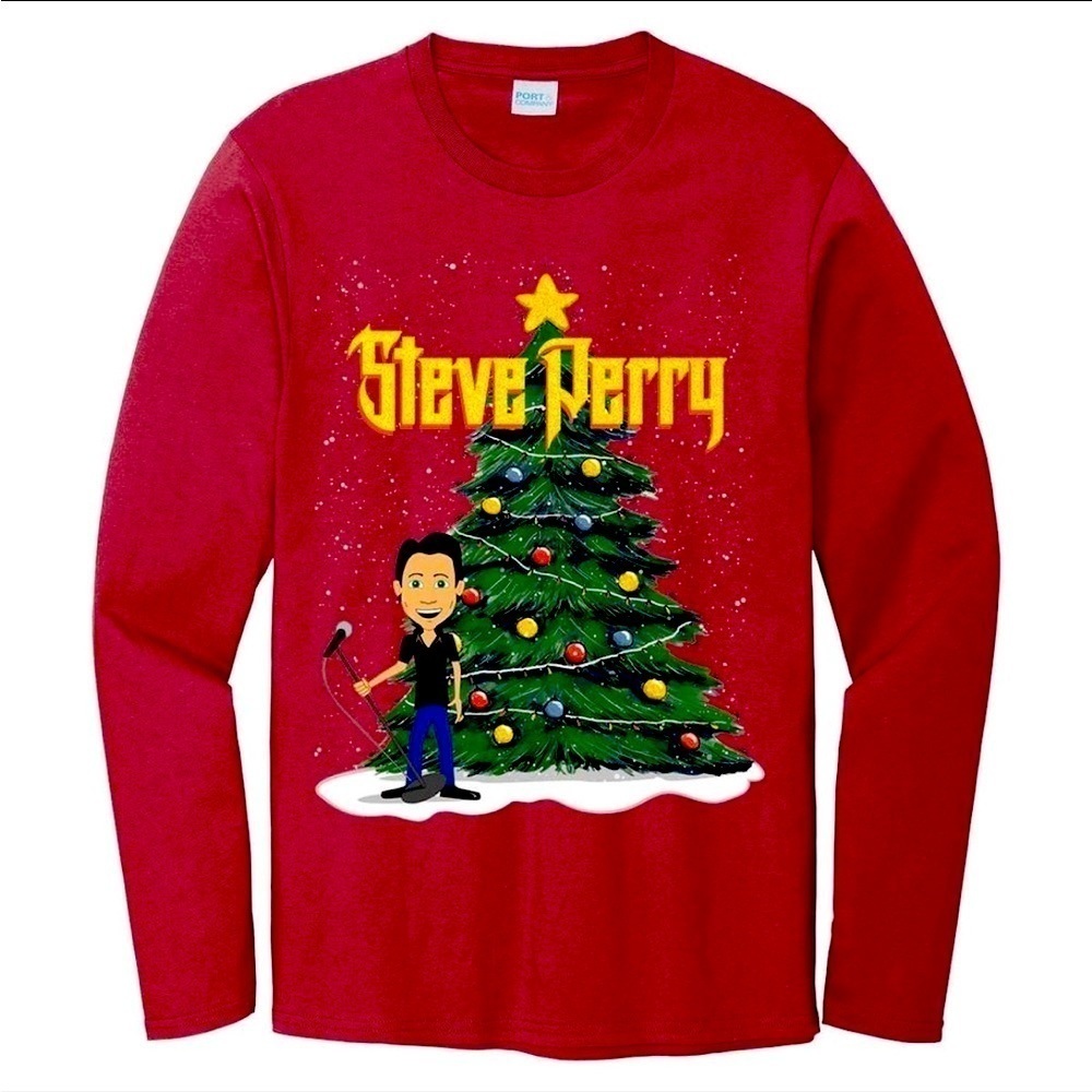 Steve Perry Holiday Christmas Long Sleeve Tee NWOT 3X